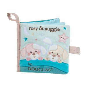 Douglas Baby Soft Activity Book Rosy and Auggie Puppy 6"