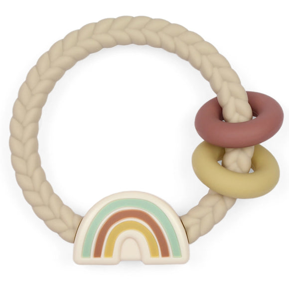 Itzy Ritzy Ritzy Rattle™ Silicone Teether Rattles Neutral Rainbow