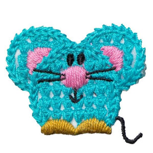 No Slippy Hair Clippy Taylor Crochet Mouse Turquoise