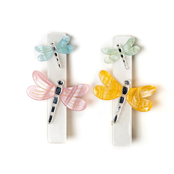 Lilies & Roses Alligator Clips Pastel Dragonflies