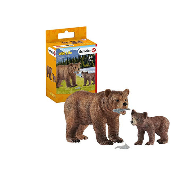 Schleich Wild Life Grizzly Bear Mother and Cub