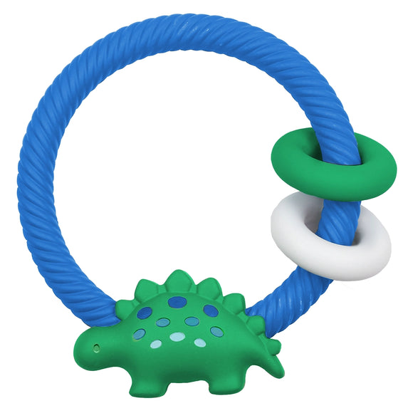 Itzy Ritzy Ritzy Rattle™ Silicone Teether Rattles Dino