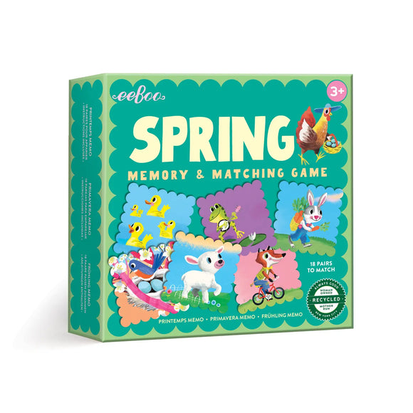 eeBoo Little Spring Square Memory Game