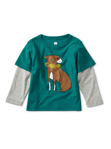Tea Collection Layered Dog Baby Graphic Tee