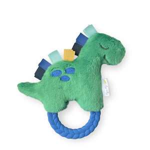 Itzy Ritzy Ritzy Rattle Pal™ Plush Rattle Pal + Teether - Dino