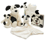 Little Jellycat Bashful Black and Cream Puppy Soother 14" - Discontinued