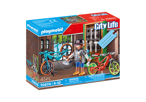 Playmobil City Life: Bike Workshop Gift Set