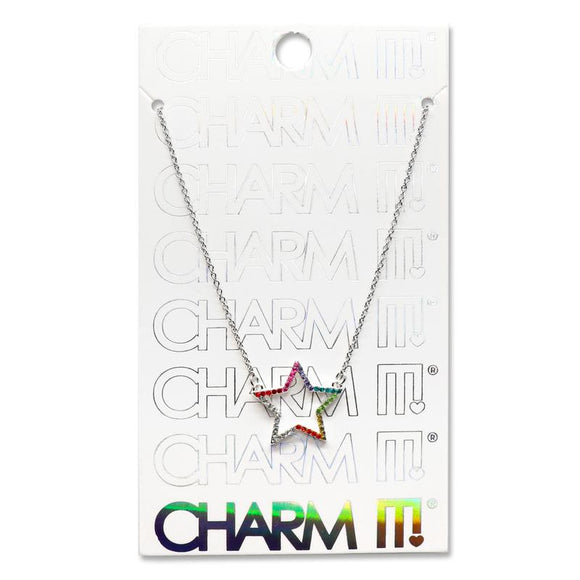 Charm It Necklace Rhinestone Star