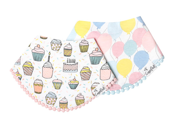 Copper Pearl: Baby Fashion Bibs (2 pack) - Celebration