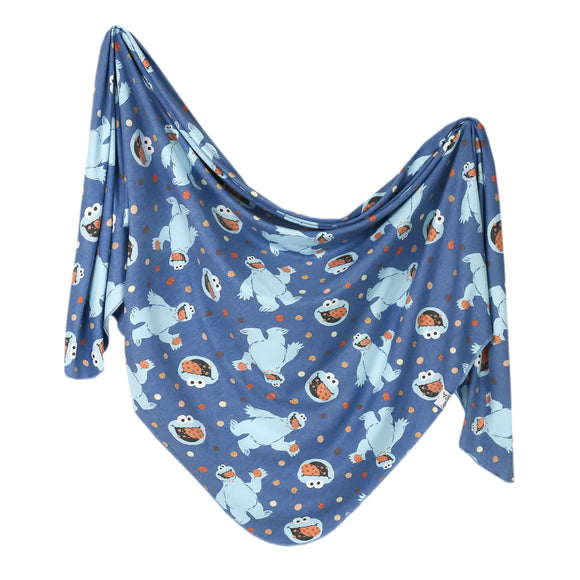 Copper Pearl: Knit Swaddle Blanket - Sesame Street: Cookie Monster