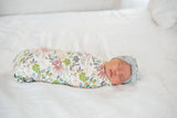 Copper Pearl: Knit Swaddle Blanket - Olive