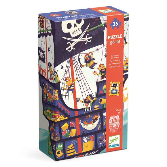Djeco Giant Floor Puzzle 36 Piece: The Pirate Ship – Growing Tree Toys