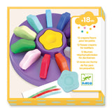 Djeco 12 Lightweight Flower Crayons for Little Hands