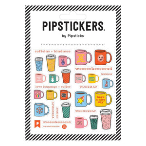 Pipsticks® 4x4" Sticker Sheet: Daily Coffee