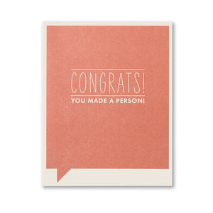 Compendium: Greeting Card: Congrats! You Made a Person!