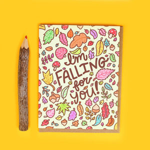 Turtle's Soup Greeting Card - I'm Falling For You