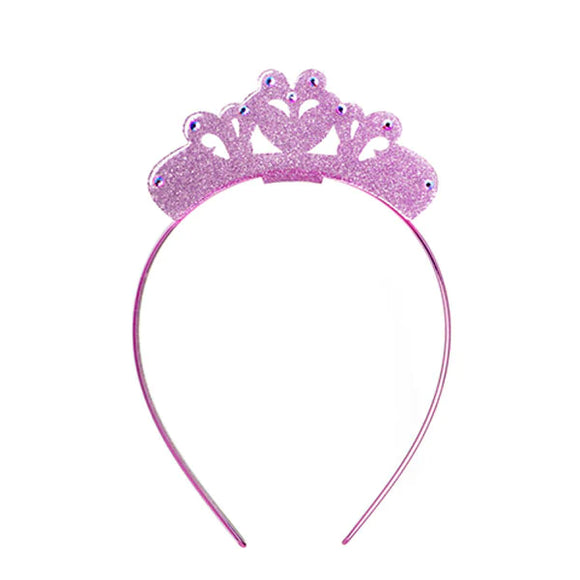 Lilies & Roses Headband Crown Glitter Light Pink