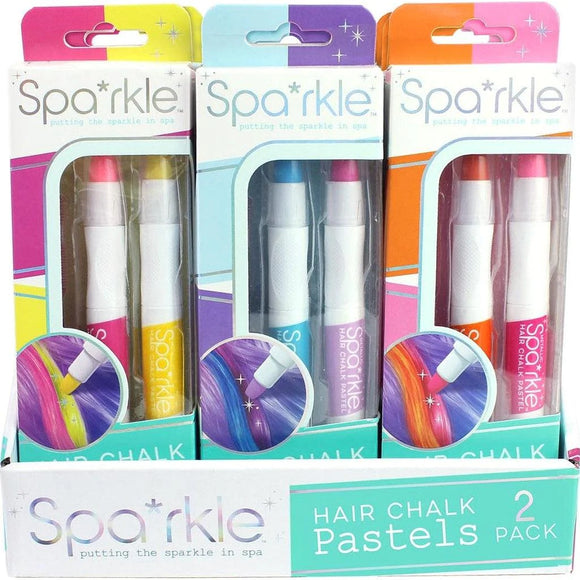 Bright Stripes Spa*rkle Hair Chalk Pastels 2 Pack