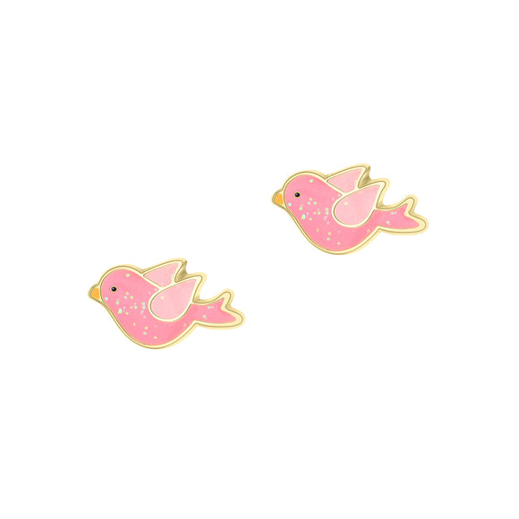 Girl Nation Twinkle Bird Cutie Enamel Stud Earrings