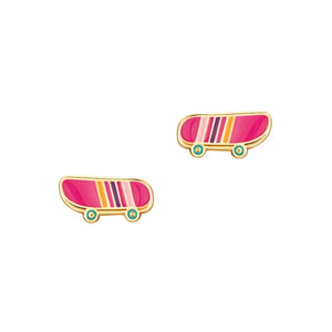 Girl Nation Sassy Skateboard Cutie Stud Earrings