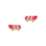 Girl Nation Sassy Skateboard Cutie Stud Earrings
