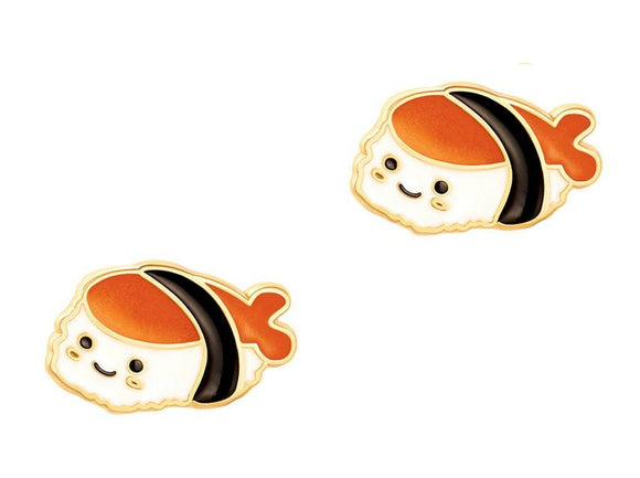 Girl Nation Sushi Time Cutie Enamel Stud Earrings
