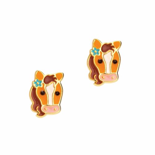 Girl Nation Pretty Pony Cutie Enamel Stud Earrings