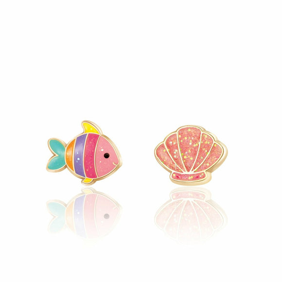 Girl Nation The Perfect Pair Under the Sea Cutie Enamel Stud Earrings