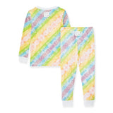Burt's Bees Organic Two-Piece Pajamas Rainbow Printed Tie Dye