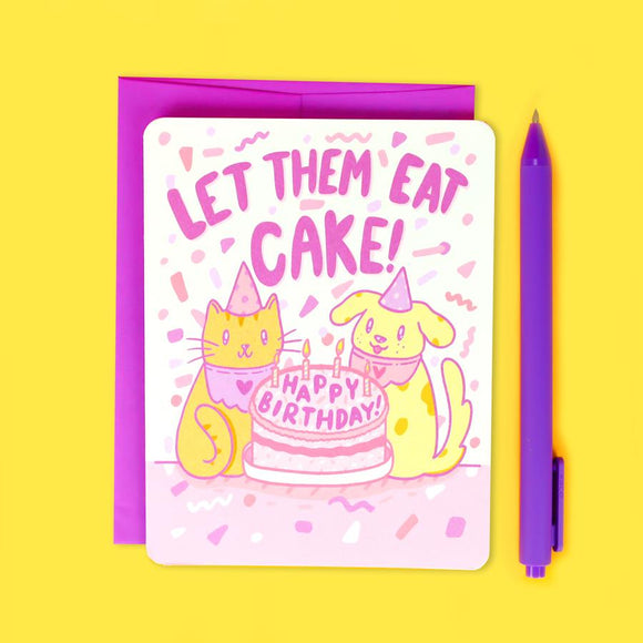 Turtle's Soup Greeting Card - Let Them Eat Cake