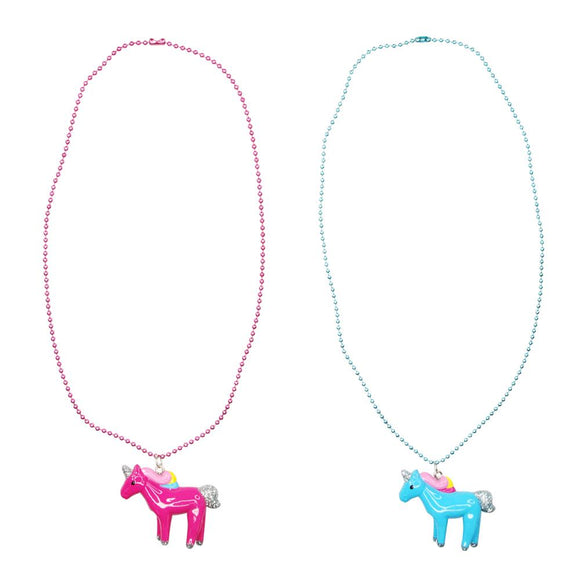 Pink Poppy Unicorn Necklace