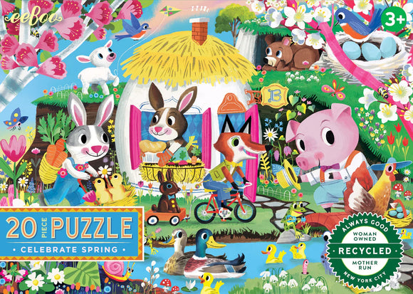 eeBoo Celebrate Spring 20 Piece Puzzle