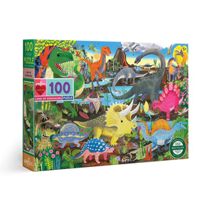 eeBoo 100 Piece Puzzle Land of Dinosaurs