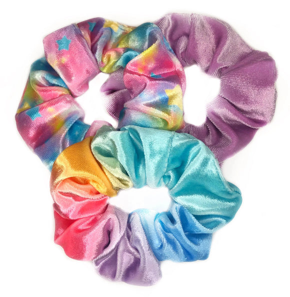Mavi Bandz Pastel Tie Dye Scrunchies 3-Pack