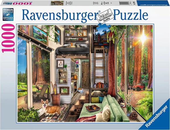 Ravensburger Puzzle 1000 piece Redwood Forest Tiny House