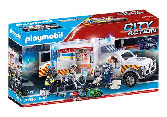 kolf Hoogte engel Playmobil City Life: Rescue Vehicles - Ambulance with Lights and Sound –  Growing Tree Toys