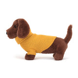 Jellycat Sweater Sausage Dog Yellow 6"