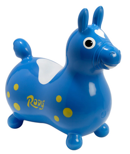 Rody Inflatable Bounce Horse With Pump: Blue