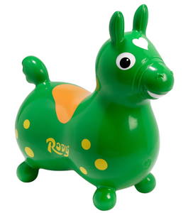 Rody Inflatable Bounce Horse With Pump: Green