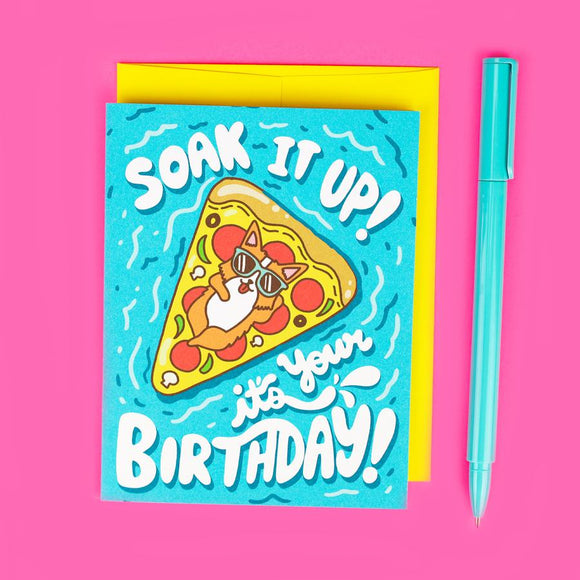 Turtle's Soup Greeting Card - Soak It Up