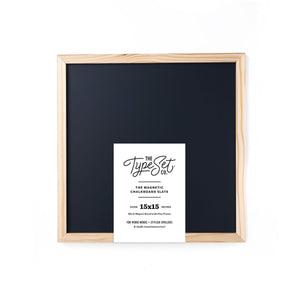 The Type Set Co. - 15x15 Write-On Magnetic Letter Board (Black)