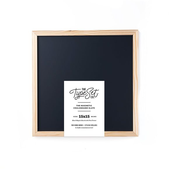 The Type Set Co. - 15x15 Write-On Magnetic Letter Board (Black)