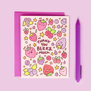 Turtle's Soup Greeting Card - Thank You Berry Much