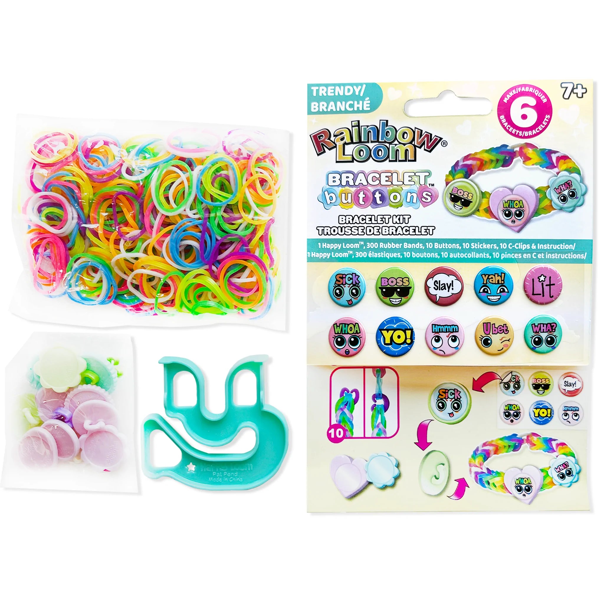 Rainbow Loom - Button Sticker Bracelet Kit - Trendy