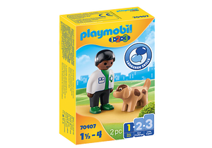 Playmobil 1.2.3 Vet with Dog