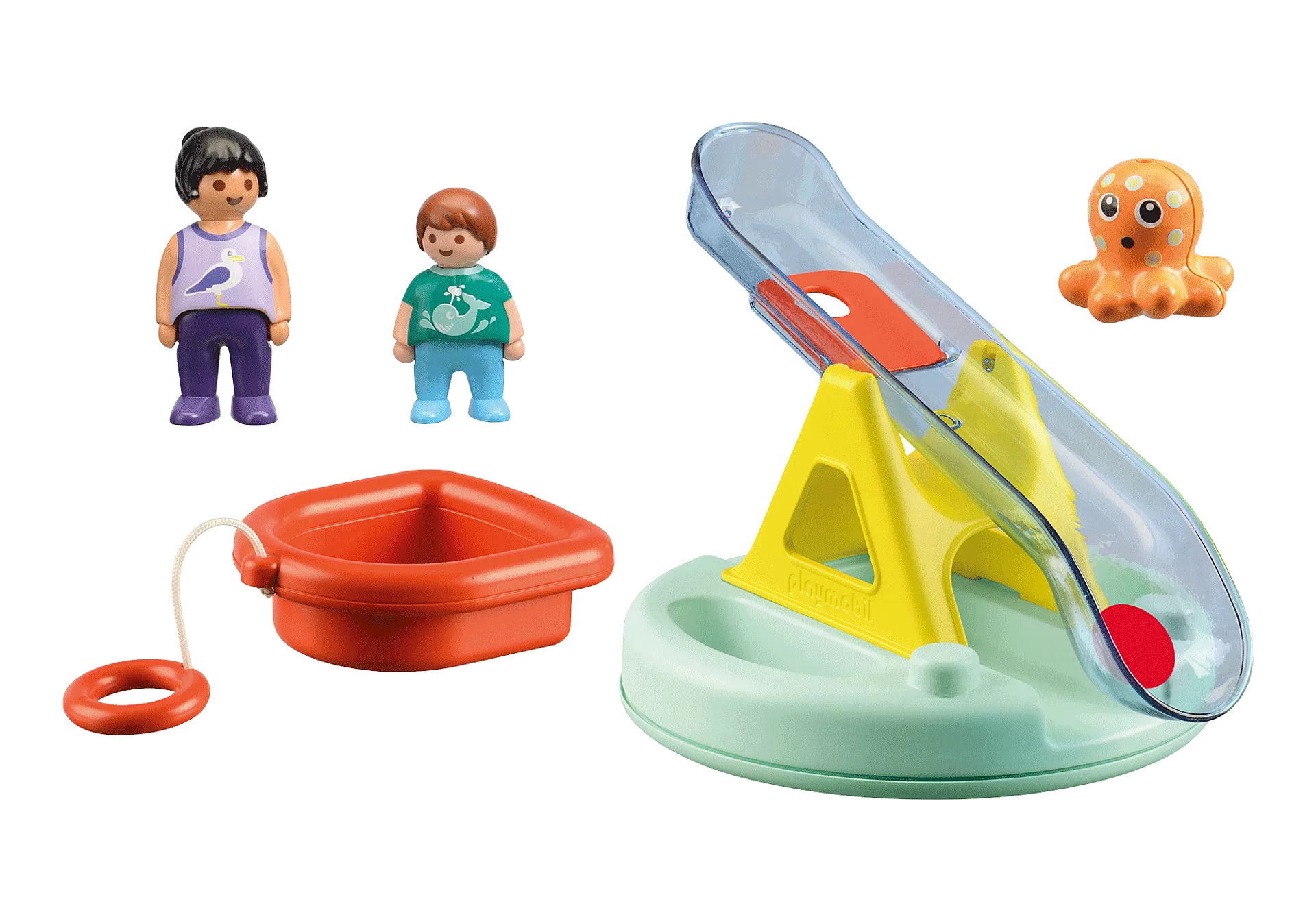Playmobil 1.2.3 Fishing Fun With Sea Animals Multicolor