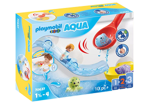 Playmobil 1.2.3 Aqua: Water Slide with Sea Animals