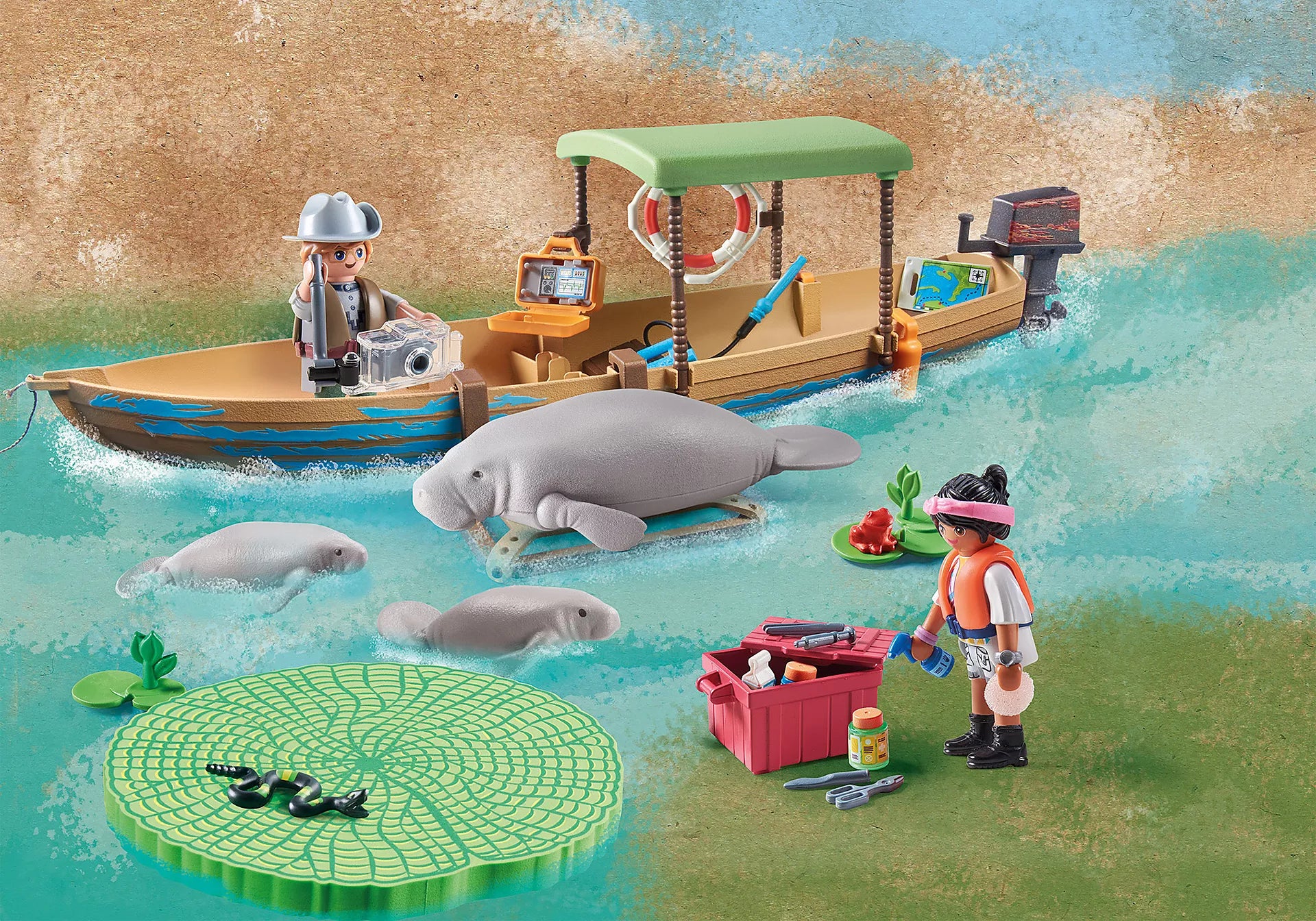 Playmobil Wiltopia - Boat Trip to the Manatees 71010 – Growing