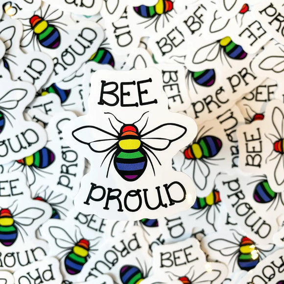Bee Proud LGBTQ+ Pride Rainbow Sticker