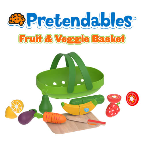Fat Brain Toys Pretendables: Fruit & Veggie Basket Set